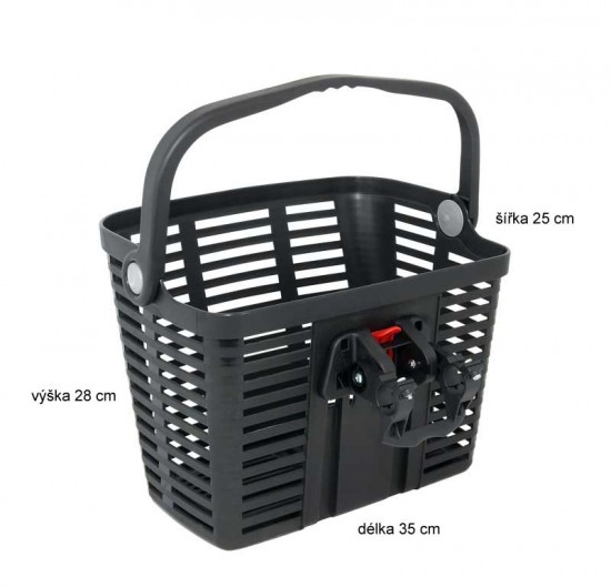 Plastic handlebar basket