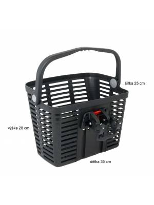 Plastic handlebar basket